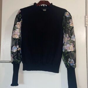 Gracia floral black shirt size Large